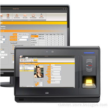 Fingerprint reader time attendance access control software with time tracker